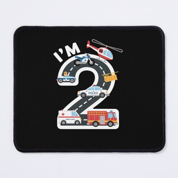 Item preview, Emergency Vehicles 2nd Birthday Fire Truck Police Car Boys designed and sold by Catharsiscath.