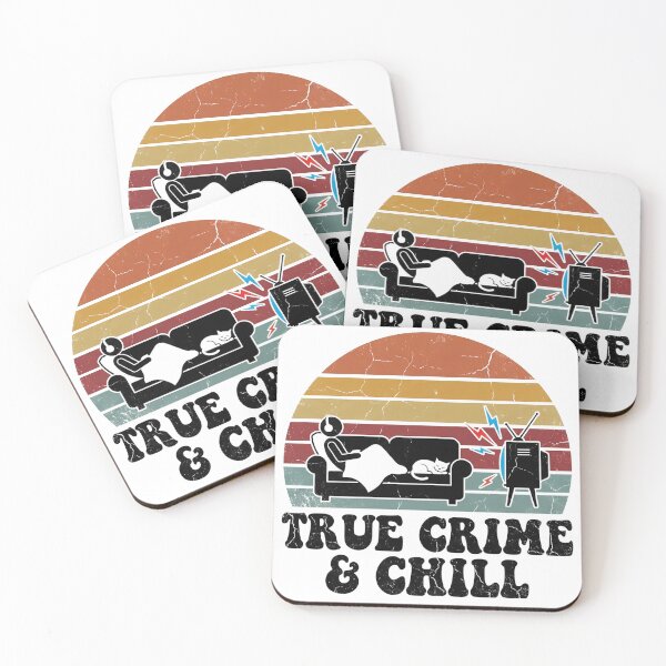 Item preview, True Crime And Chill Retro Sunset Funny Investigation Gift designed and sold by LoliDesignShop.
