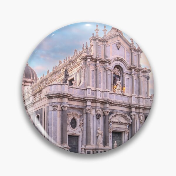 Item preview, Catania Cathedral at Sunset - Sicilian Baroque Architecture designed and sold by mitzobs.