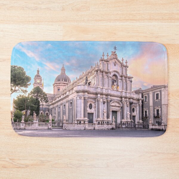 Item preview, Catania Cathedral at Sunset - Sicilian Baroque Architecture designed and sold by mitzobs.