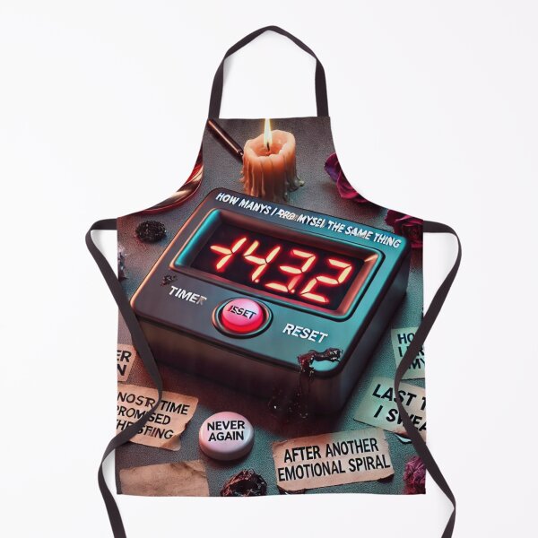 Item preview, Reset Button: “Never Again” Timer — Emotional Spiral Meme Art designed and sold by ComedyInkFactor.