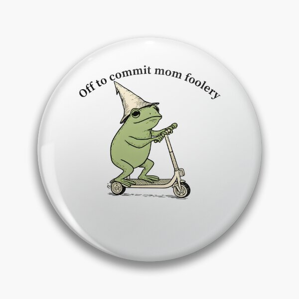 Item preview, Off To Commit Mom Foolery Funny Frog Scooter Mom Humor designed and sold by pansak.