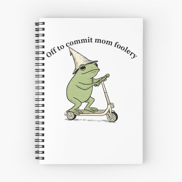 Item preview, Off To Commit Mom Foolery Funny Frog Scooter Mom Humor designed and sold by pansak.