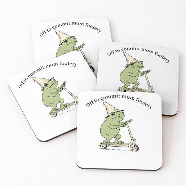 Item preview, Off To Commit Mom Foolery Funny Frog Scooter Mom Humor designed and sold by pansak.