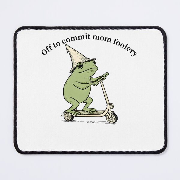 Item preview, Off To Commit Mom Foolery Funny Frog Scooter Mom Humor designed and sold by pansak.