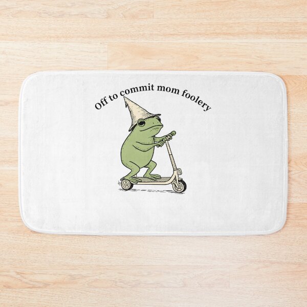 Item preview, Off To Commit Mom Foolery Funny Frog Scooter Mom Humor designed and sold by pansak.