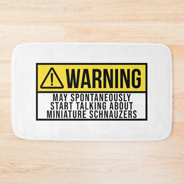 Item preview, Miniature Schnauzer Dog Warning designed and sold by XCIV.