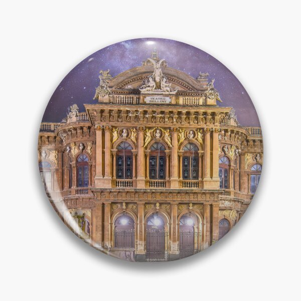 Item preview, Teatro Massimo Bellini under the Milky Way - Catania Night Art designed and sold by mitzobs.