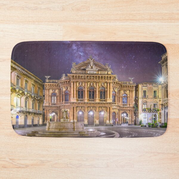 Item preview, Teatro Massimo Bellini under the Milky Way - Catania Night Art designed and sold by mitzobs.