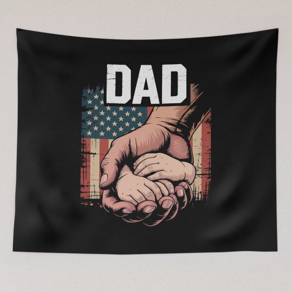 Item preview, Father's Day with Kids Hands American Flag designed and sold by Catharsiscath.