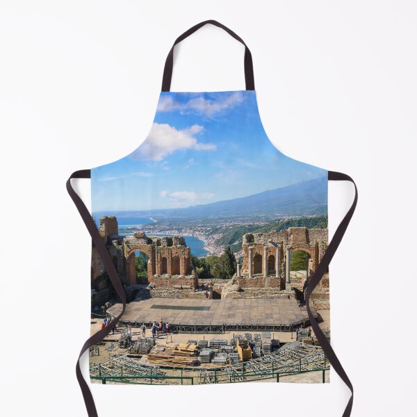 Item preview, Ancient Greek Theatre of Taormina and Mount Etna View designed and sold by mitzobs.