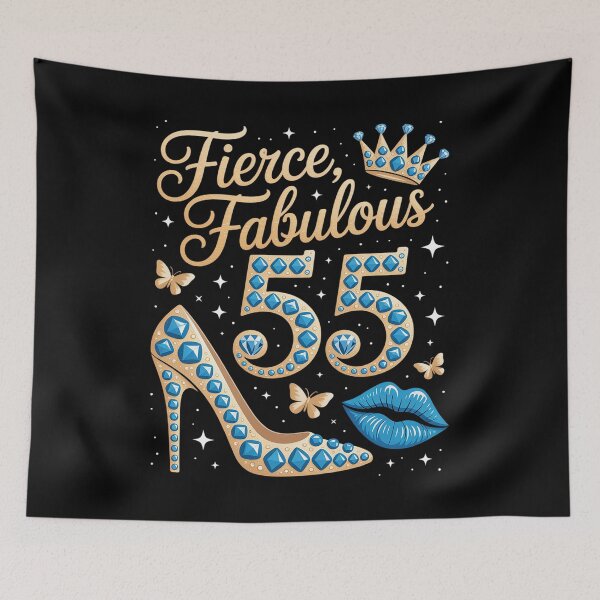 Item preview, Fierce Fabulous & 55 Years Old Woman 55th Birthday Party designed and sold by Catharsiscath.