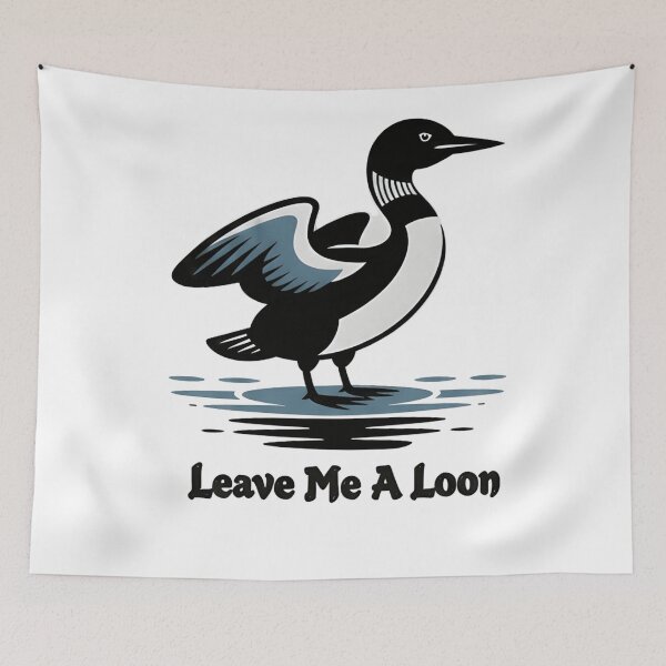 Item preview, Leave Me A Loon T-Shirt – Funny Bird Pun Graphic | Retro Loon Water Bird Nature Lover Tee designed and sold by ZyxDes.