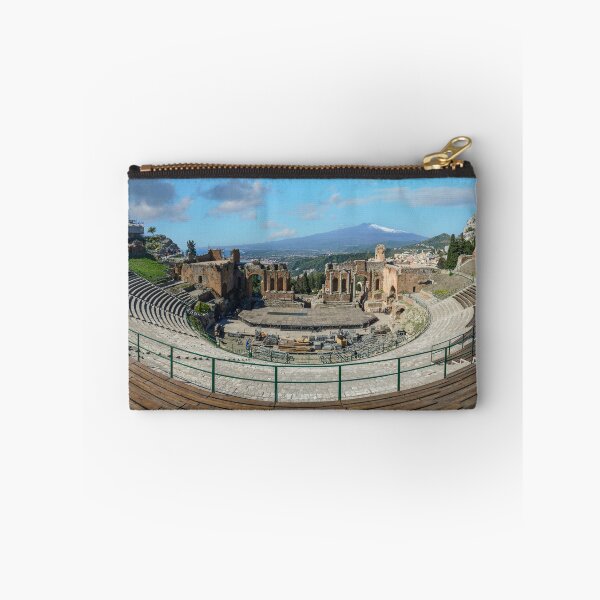Item preview, Ancient Greek Theatre of Taormina and Mount Etna View designed and sold by mitzobs.