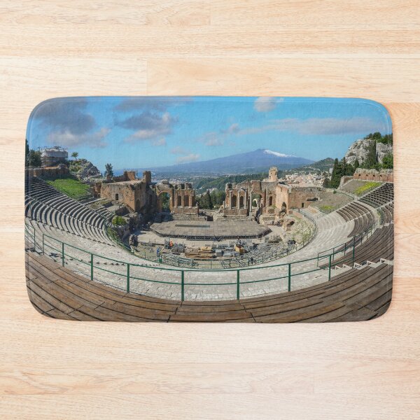 Item preview, Ancient Greek Theatre of Taormina and Mount Etna View designed and sold by mitzobs.