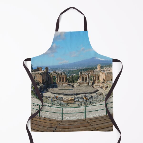 Item preview, Ancient Greek Theatre of Taormina and Mount Etna View designed and sold by mitzobs.