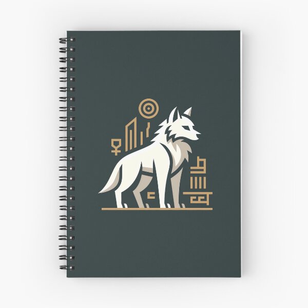 Item preview, Geometric White Wolf Spirit Animal Modern Minimalist Wildlife Art designed and sold by SplashTastic.