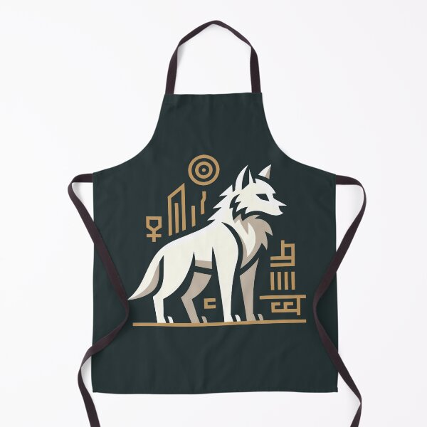Item preview, Geometric White Wolf Spirit Animal Modern Minimalist Wildlife Art designed and sold by SplashTastic.