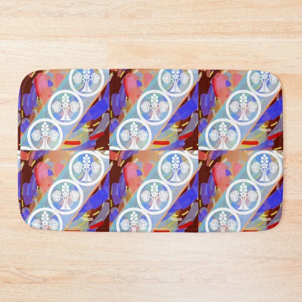 Item preview, Kamon-maruni-kawari-hanatachi-aoi・4 designed and sold by KamonPopArt.