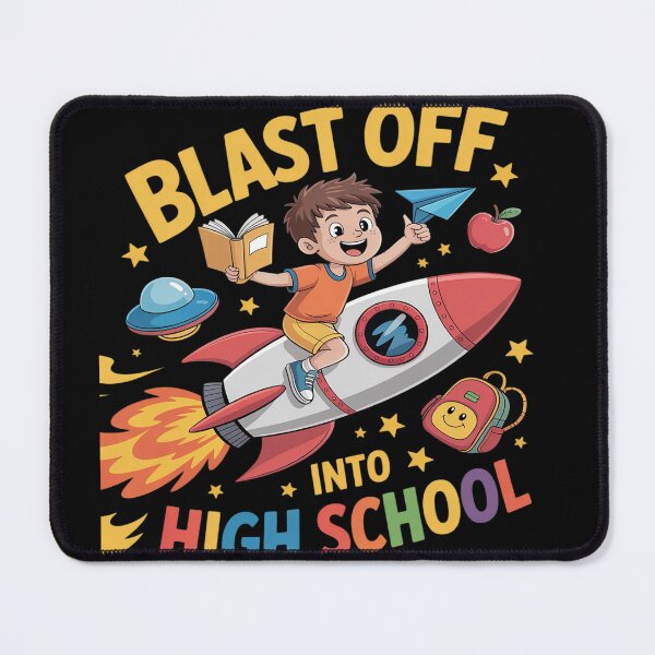 Item preview, Rocket Blast Off Into High School Funny Back To School designed and sold by Tatianamiobi.