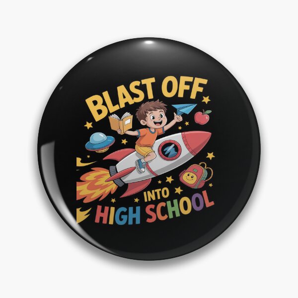 Item preview, Rocket Blast Off Into High School Funny Back To School designed and sold by Tatianamiobi.