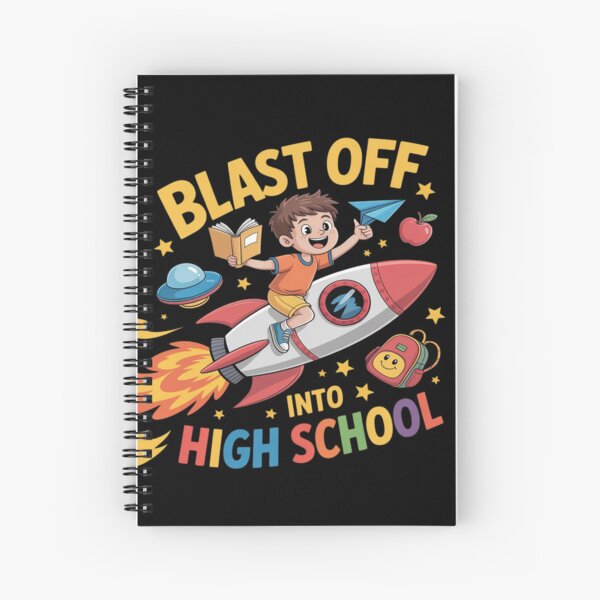 Item preview, Rocket Blast Off Into High School Funny Back To School designed and sold by Tatianamiobi.