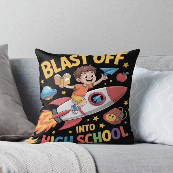 Item preview, Rocket Blast Off Into High School Funny Back To School designed and sold by Tatianamiobi.