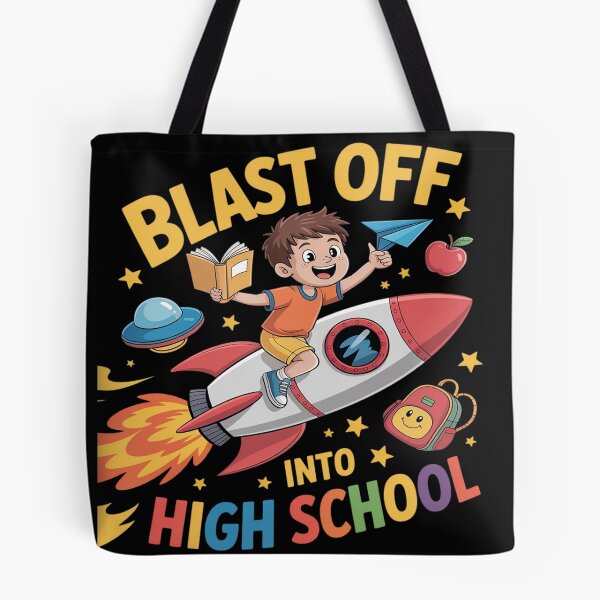 Item preview, Rocket Blast Off Into High School Funny Back To School designed and sold by Tatianamiobi.