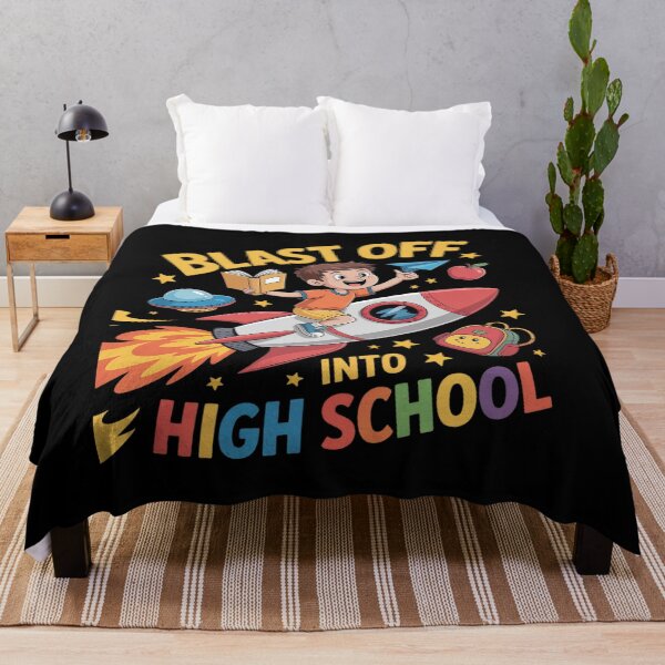 Item preview, Rocket Blast Off Into High School Funny Back To School designed and sold by Tatianamiobi.