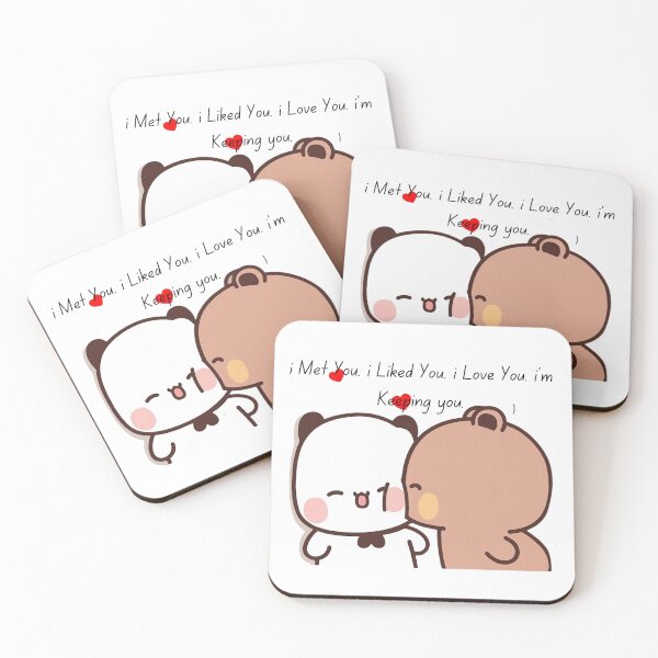 Item preview, I Met You iLiked You I Love You i am Keeping You Bear and Panda Bubu Dudu Balloon Bear Love Life Story 2026 v2 designed and sold by DaresToDream.