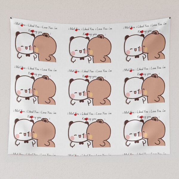 Item preview, I Met You iLiked You I Love You i am Keeping You Bear and Panda Bubu Dudu Balloon Bear Love Life Story 2026 v2 designed and sold by DaresToDream.