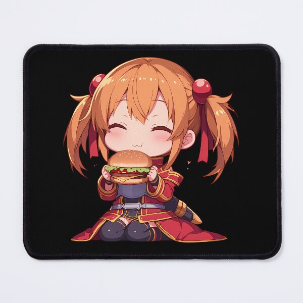 Item preview, Silica Sword Art Online Anime Girl Kawaii Chibi Burger Sweet Bite Moment designed and sold by mildaclairmo.