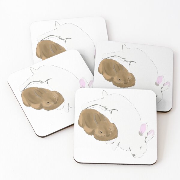 Item preview, Soft Bunny Tenderness Cute Bunny Hug Illustration designed and sold by Najomiartstudio.
