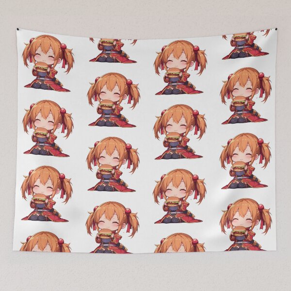 Item preview, Silica Sword Art Online Anime Girl Kawaii Chibi Burger Sweet Bite Moment designed and sold by mildaclairmo.