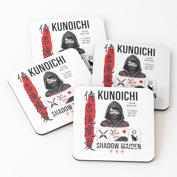 Item preview, Kunoichi’s Courage — Japanese Ninja Illustration with Katana and Mountain Sunset designed and sold by Colorful-Garden.
