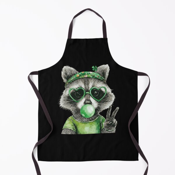 Item preview, St Patricks Day Raccoon Blowing Bubble Gum St. Patrick's Day Irish Raccoon designed and sold by pansak.
