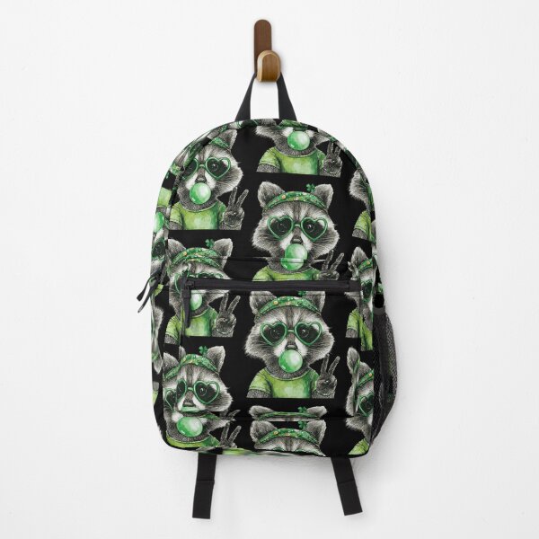 Item preview, St Patricks Day Raccoon Blowing Bubble Gum St. Patrick's Day Irish Raccoon designed and sold by pansak.
