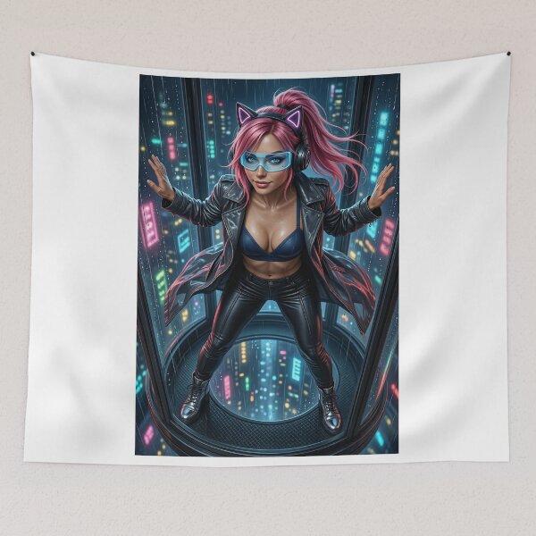 Item preview, Cathrynedelamort Neon Rain Abyss designed and sold by CathryneDelamort.