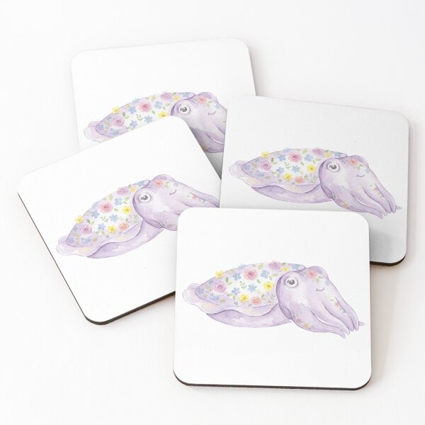 Item preview, Kawaii Watercolor Cuttlefish 2 designed and sold by xMErCUrY03x.