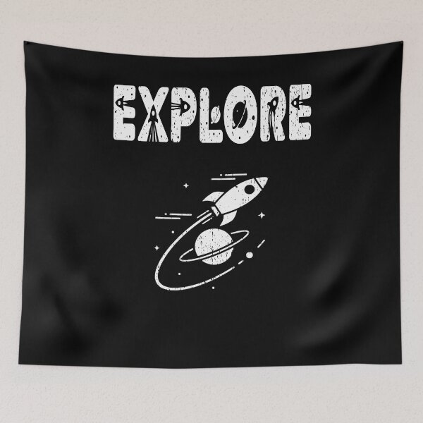 Item preview, EXPLORE vintage space travel planetary missions space exploration new space race is on designed and sold by Jt41.