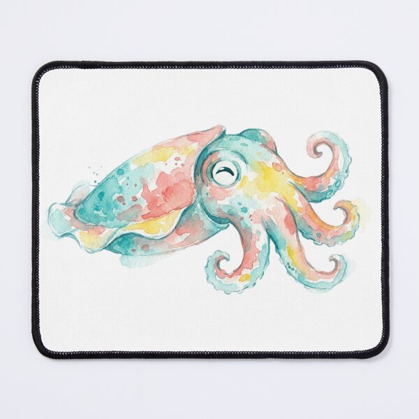 Item preview, Kawaii Watercolor Cuttlefish designed and sold by xMErCUrY03x.