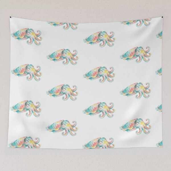 Item preview, Kawaii Watercolor Cuttlefish designed and sold by xMErCUrY03x.