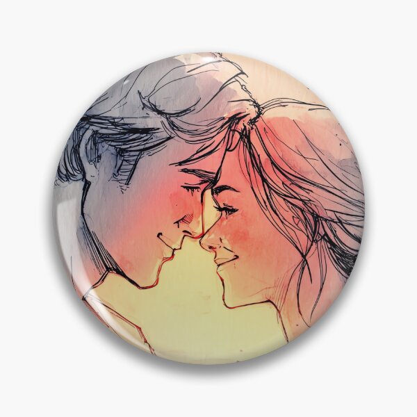 Item preview, Sunset Water Romance - Couple Swimming Together Watercolor Art designed and sold by Banal25.