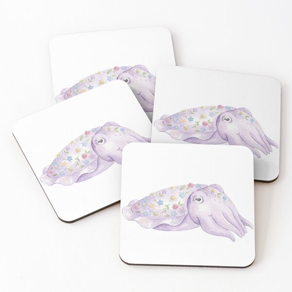 Item preview, Kawaii Watercolor Cuttlefish 3 designed and sold by xMErCUrY03x.