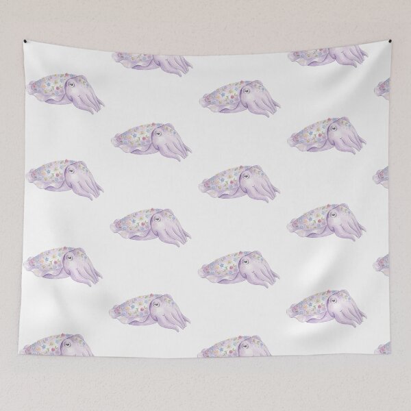 Item preview, Kawaii Watercolor Cuttlefish 3 designed and sold by xMErCUrY03x.