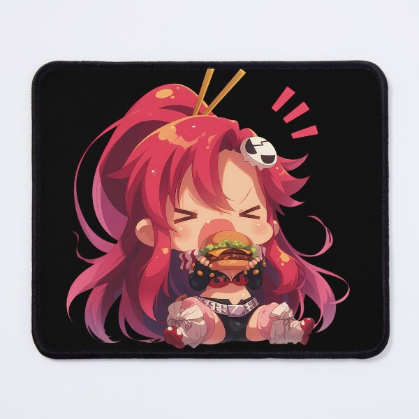 Item preview, Yoko Littner Gurren Lagann Anime Chibi Kawaii Burger Cute Fun Happy Bite Meal designed and sold by mildaclairmo.