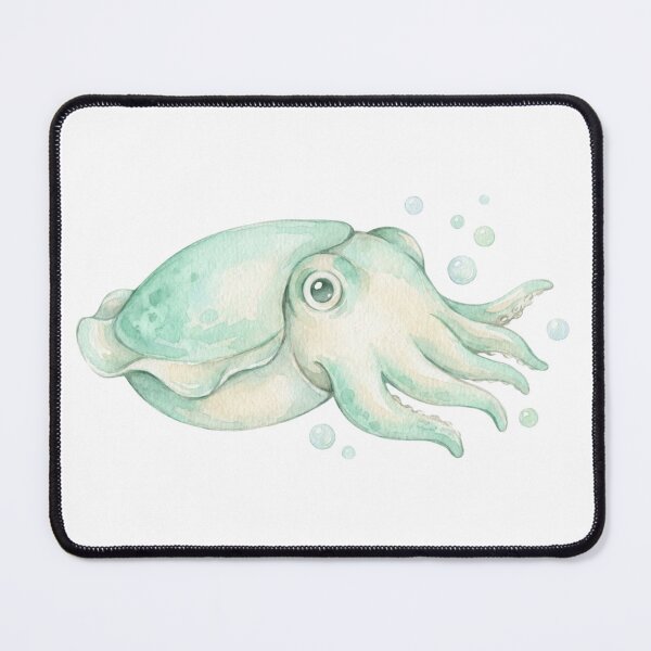 Item preview, Kawaii Watercolor Cuttlefish 4 designed and sold by xMErCUrY03x.