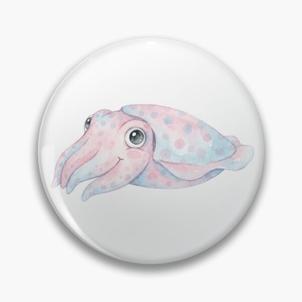 Item preview, Kawaii Watercolor Cuttlefish 6 designed and sold by xMErCUrY03x.
