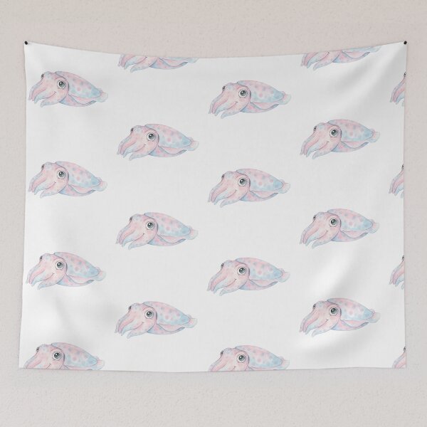 Item preview, Kawaii Watercolor Cuttlefish 6 designed and sold by xMErCUrY03x.