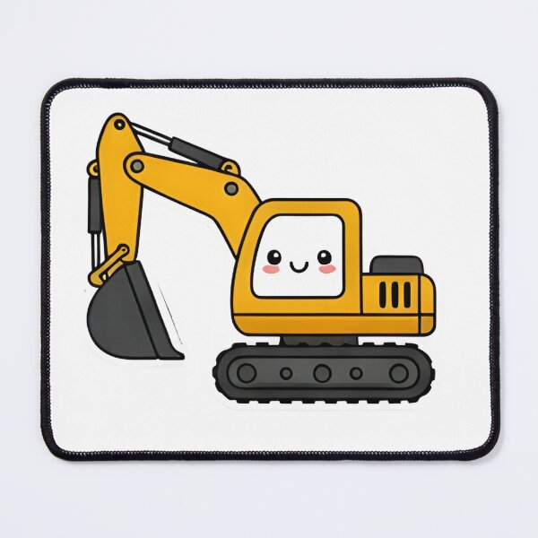 Item preview, Cute Yellow Excavator Sticker designed and sold by 4AGift.